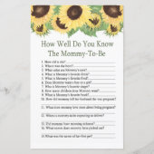 Papier Sunflower Comme vous connaissez bien le jeu de bab (Devant)