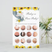 Papier Sunflower Elephant Douche Bébé ou Bière Belly Jeu (Debout devant)