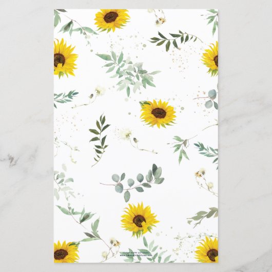 Papier Sunflower Elephant Douche Devinez le bon prix (Dos)
