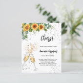 Papier Sunflower encourage les bulles invitation d'annive (Debout devant)