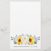 Papier Sunflower Ivory Peony Floral Qui Suis-Je Jeu (Dos)