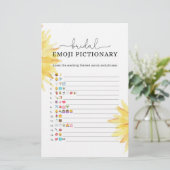 Papier Sunflower nite douche émoticônes jeu (Debout devant)