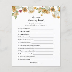 Papier Sunflower Qui Connaît Maman Le Mieux