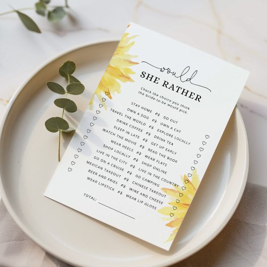 Papier Sunflower Voudrait-elle plutôt nuptiale jeu de dou