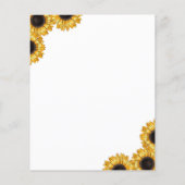 Papier Sunflowers Baby shower neutre par sexe Invitation (Dos)