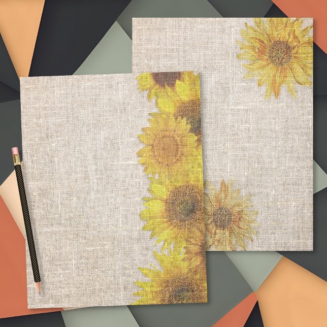 Papier Sunflowers Decorated Double-sided Scrapbook Paper (Créateur téléchargé)