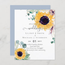 Sunflowers Eucalyptus Mariage de verdure