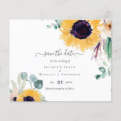 Papier Sunflowers Eucalyptus Mariage de verdure (Devant)