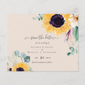 Papier Sunflowers Eucalyptus Mariage de verdure (Devant)