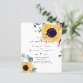 Papier Sunflowers Eucalyptus Mariage de verdure (Debout devant)
