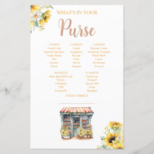 Papier Sunflowers She's Off The Market Purse Game