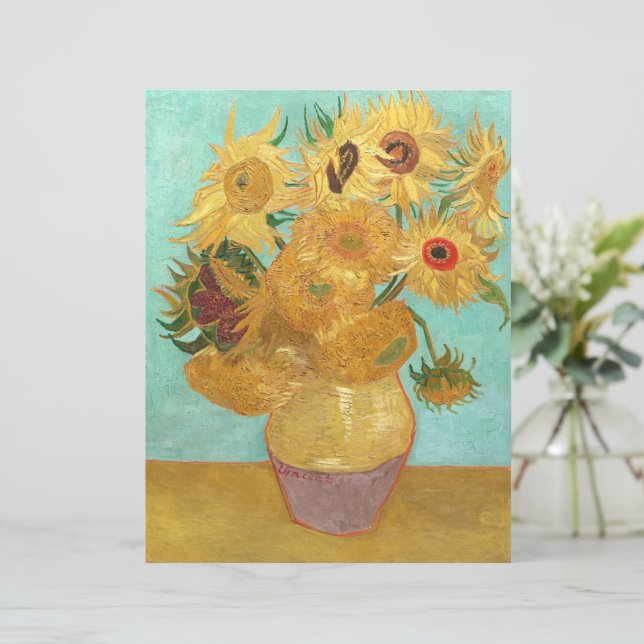 Papier Sunflowers Vincent van Gogh (Debout devant)