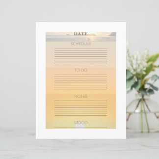 Papier Sunrise Daily Planner – Warm Peach & Orange Beach 