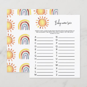 Papier Sunshine Baby jeu de race