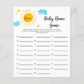 Papier Sunshine Baby Name Douche Jeu (Devant)
