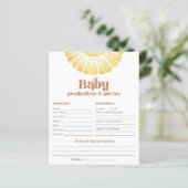 Papier Sunshine Baby Prédictions et conseils jeu de douch (Debout devant)