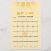Papier Sunshine Baby shower jeu de bingo (Devant)