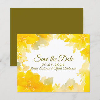 Papier Sunshine & Blooms : Fleurs aquarelles jaunes