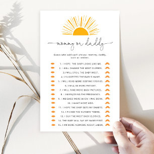Papier Sunshine Devinez qui a dit It Maman ou papa jeu