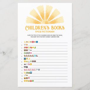 Papier Sunshine livres pour enfants émoticônes jeu pictio