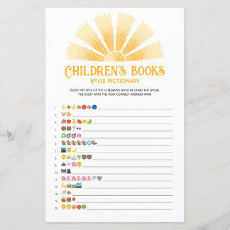 Papier Sunshine livres pour enfants émoticônes jeu pictio