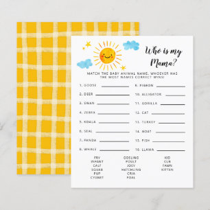 Papier Sunshine Qui Est Mon Baby shower Mama Jeu