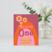 Papier Super One Retro Daisy Arch 1er anniversaire (Debout devant)