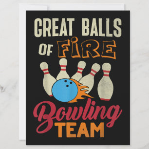 Papier Super T-Shirt Équipe de Bowling Great Balls Fire D