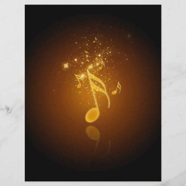 Papier Superbe note de musique cool tendance et brillant  (Devant)