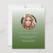 Papier Superposition de GRAD Budget Green Graduation Fair (Dos)