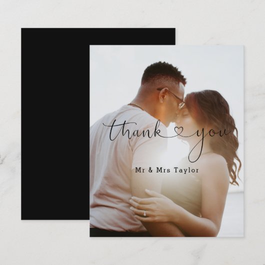 Papier Superposition de remerciement de photo personnalis (Devant / Derrière)
