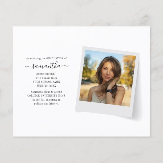 Papier Superposition de script de remise de diplôme 2023  (Dos)