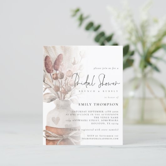 Papier Superposition d'herbe des Pampas pour budget Invit (Debout devant)