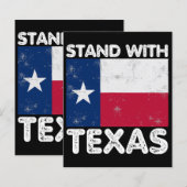 Papier Support Texas I Stand With Texas Texan Flag (Devant / Derrière)