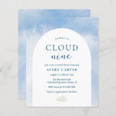 Papier Sur Cloud 9 Budget Nuptiale Douche Invitation (Devant / Derrière)