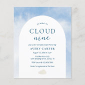 Papier Sur Cloud 9 Budget Nuptiale Douche Invitation (Devant)