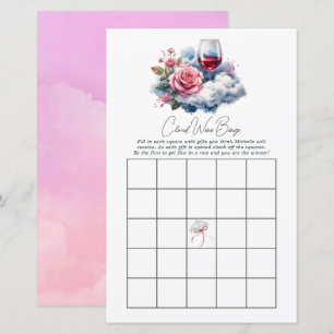 Papier Sur Cloud Wine Fête des mariées Jeu de Bingo