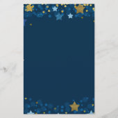 Papier Sur la Lune Baby shower des souhaits pour bébé (Dos)