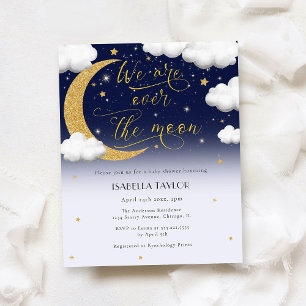 Papier Sur la lune Baby shower neutre pour les femmes