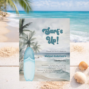 Papier Surf plage surf de plage rétro fête d'anniversaire