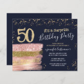 Papier Surpris 50e anniversaire Parties scintillant gâtea (Devant / Derrière)