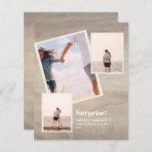 Papier SURPRISE ! Annonce de fiançailles COLLOGE DE PHOTO (Devant / Derrière)
