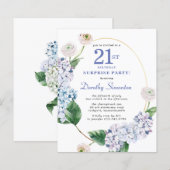 Papier Surprise Party Budget 21e anniversaire Invitation (Devant / Derrière)