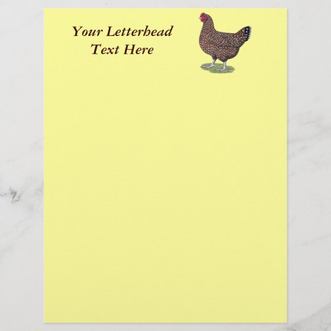 Papier Sussex :  Poule ponctuée (Devant)