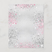 Papier Sweet 16 anniversaire argent rose parties scintill (Dos)