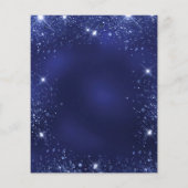 Papier Sweet 16 bleu marine robe invitation florale (Dos)