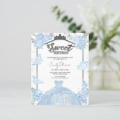 Papier Sweet 16 Budget Photo Invitation Papillon Bleu (Debout devant)