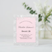 Papier Sweet 16 partie argent roux rose budget invitation (Debout devant)