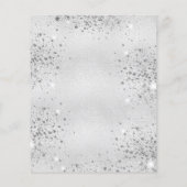 Papier Sweet 16 parties scintillant argent invitation bud (Dos)