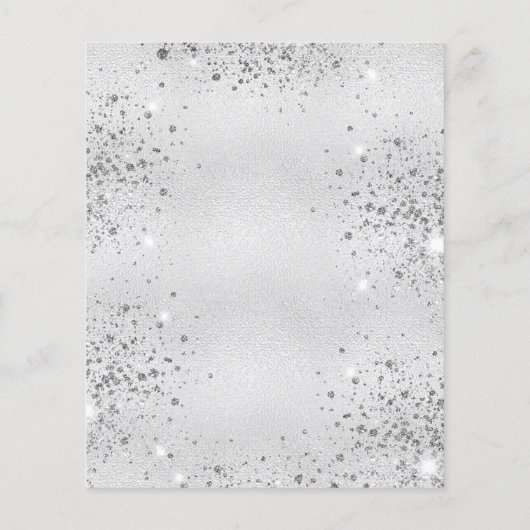 Papier Sweet 16 parties scintillant argent invitation bud (Dos)